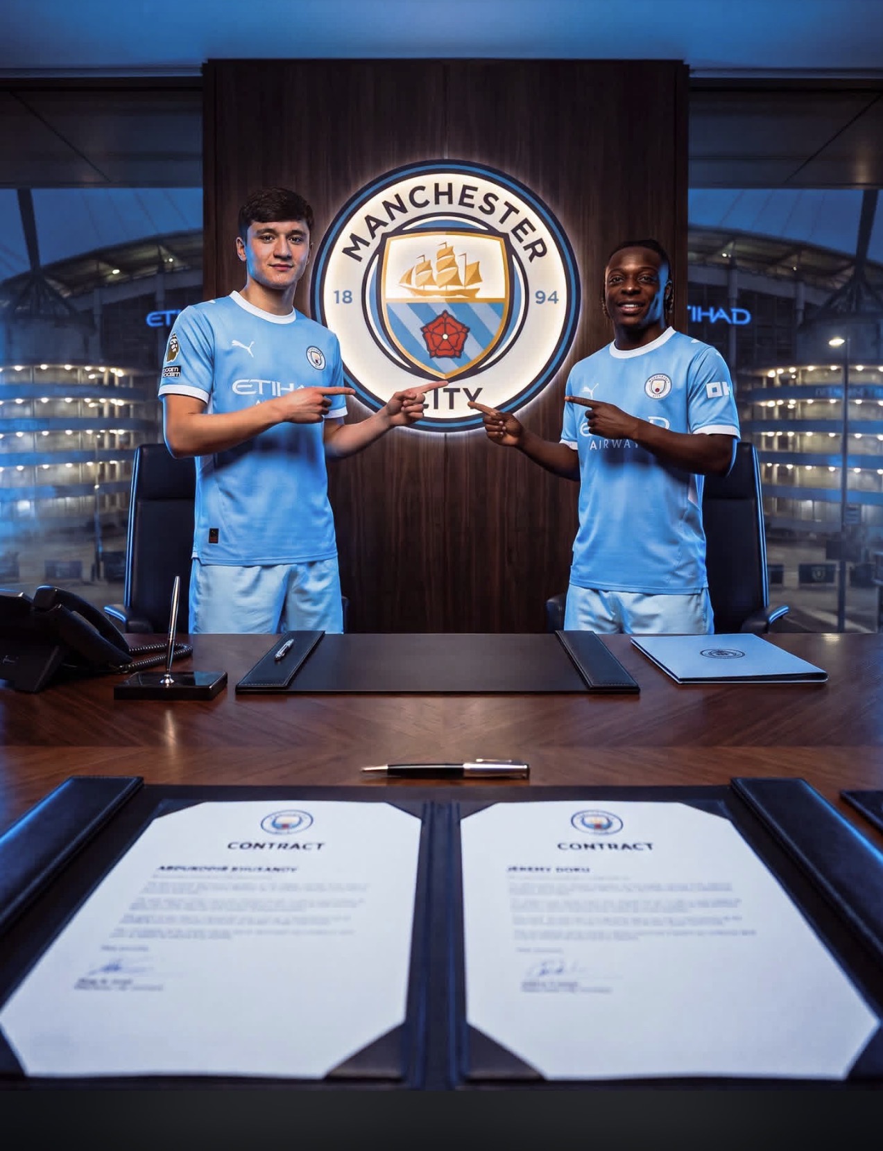 Manchester City Agree New Deals for Abdukodir Khusanov and Jeremy Doku Until 2031